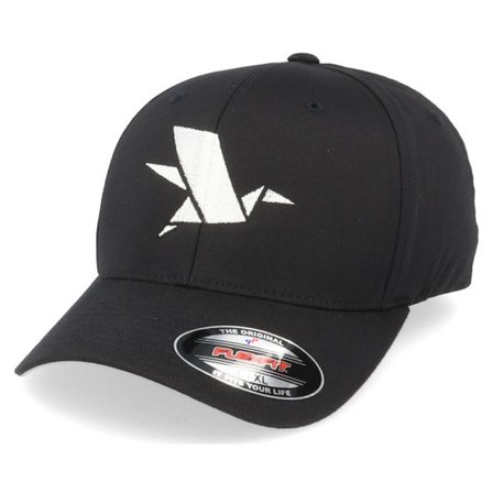 Origami - Svart flexfit Keps - Bird Logo Black Flexfit @ Hatstore