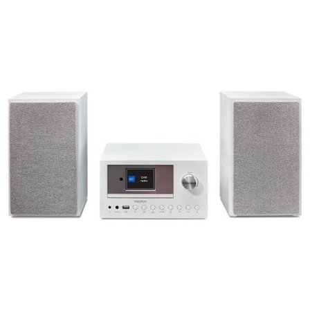 Mini Hifi-kedja - MEDION - Internet Radio DAB/FM - CD-spelare - 2x15W RMS - Vit
