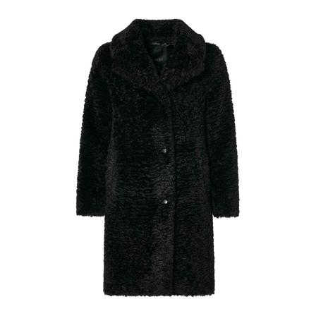 Saki Valerie Faux FUR Soft Persian svart, Dam Ullkappor, Dam, Storlek: XL