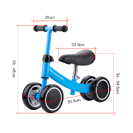 Balans Träning Mini Cykel Scooter Walker Scooters för 1-2 År Gammal Baby (Blå)