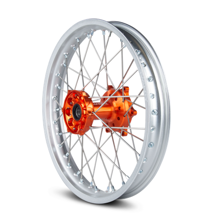 Twenty MX Rear Wheel Silver-Orange 18" - KTM 125 EXC SIX DAYS 2012-2016