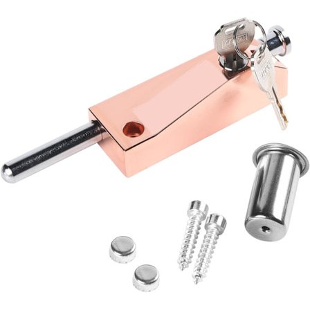 Multifunktionellt garageportlås, garageportlås, universallås, levereras med 2 nycklar, för inom- och utomhusbruk, ros