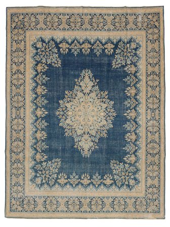 293X384 Tapis Vintage Heritage Moderne Noir/Marron Grand (Laine, Perse) Carpetvista