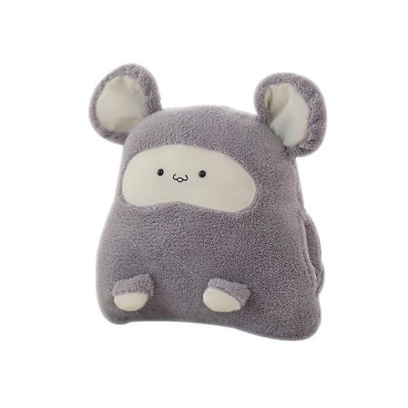 Mjuk Plyschkudde Filt Söt Mus Plysch Soffa Kontor Tupplursfilt