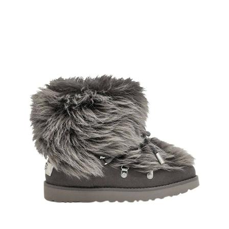 Ugg, Classic Posh Mini Fur Szary, Kobieta, Rozmiar: 40 EU