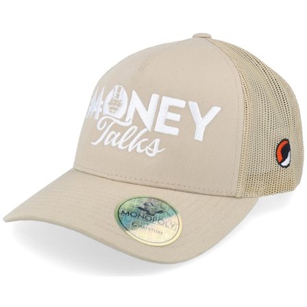 Monopoly - Beige trucker Cap - Money Talks Khaki Trucker @ Hatstore