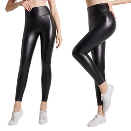 Dame Stretchy Kunstlæder Leggings Bukser