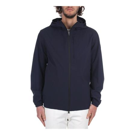 Woolrich, Niebieski Zipped Hooded Jacket Niebieski, Mężczyzna, Rozmiar: S