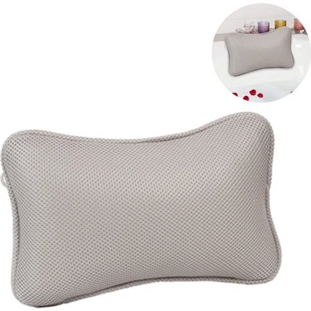 Liten badkarskudde i mesh - badkudde, kudde, nackkudde, kudde för badkar