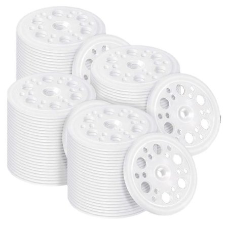 200 stk. 1,77 tommer/ 45 mm Plast Isolations Skiver Belastningsfordeling Polypropylen Skiver til Fastgørelse