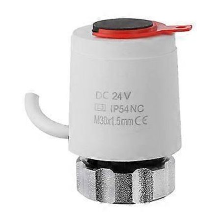 30x1,5 mm Elektrisk Termisk Aktuator 24V Normalt Lukket/Åben Ventilhoved Vandseparator Gulvvarme Radiatorventiler