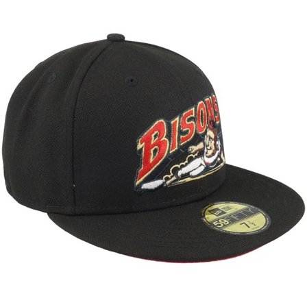 New Era - MiLB Svart fitted Keps - Buffalo Bisons Devilsauce 59FIFTY Black/Scarlet Fitted @ Hatstore