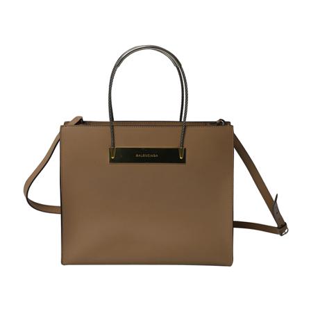 Balenciaga Vintage Balenciaga Cable Shopper Taske in Nude Leather inbo, Dame Vintage Tasker, Størrelse: ONE Size