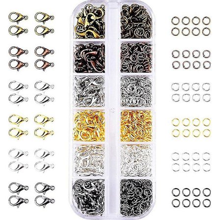 Kjede Lås 120stk Armbånd Lås Med 840 Bøyeringer Kjede Låser Smykker Lås Karabinkrok Lås Låser For Smykkefremstilling