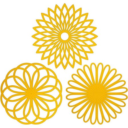 Silikonunderlägg - Trivet Mat - Kökets heta dynor för grytor/heta diskar