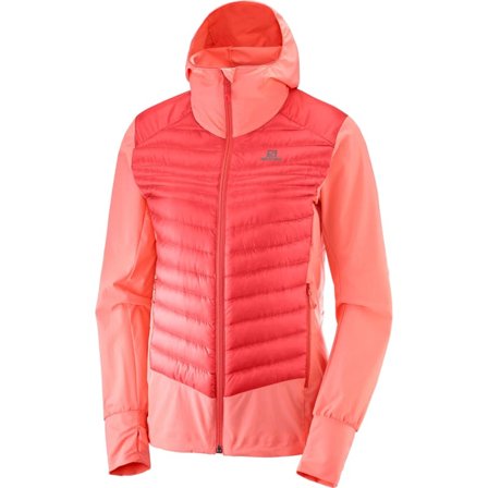 Salomon Haloes Down Hybrid Hoodie Women's Women middle-layer down jackets Pink XS