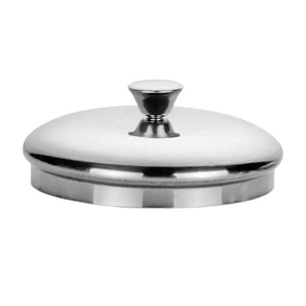 Låg til krus i rustfrit stål, teerstatning, rundt mælkekruslåg, metal drikkekopdæksel [D]