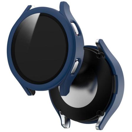 Samsung Galaxy Watch 4 (40mm) mattapintainen suojakuori karkaistulla lasisuojalla - Keskiyön Sininen Blue