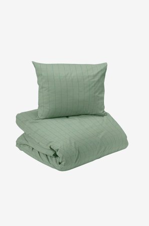 Redlunds - Fyrkantig 2-d bädd - Grön - Påslakanset - 150X210 - Från Homeroom