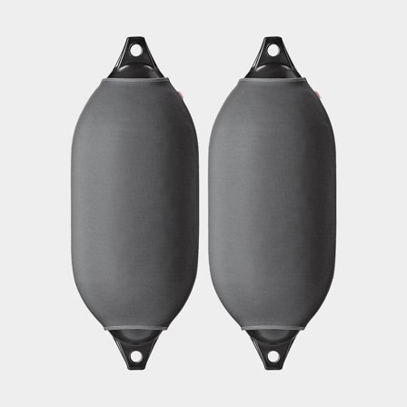 Fenderschutz für Lang-Fender Castro, 125 cm x Ø27 cm (Castro/Polyform F7), grau, 2er-Pack - Boot