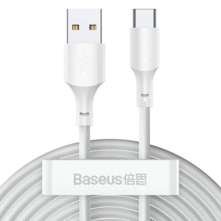 Baseus 2x USB-C-kaapeli 40 W 5 A 1,5 m Vit White