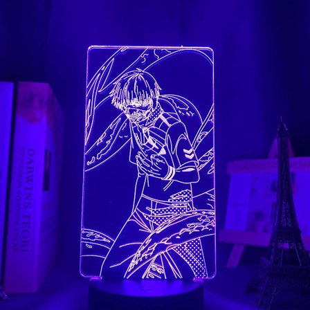 Anime Tokyo Ghoul 3d-lampa Juuzou Suzuya för sovrumsdekor nattlampa cool födelsedagspresent Tokyo Ghoul LED-nattlampa JuuzouD