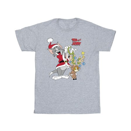 Tom & Jerry Boys Jul Ren T-shirt 7-8 År Sports Grå