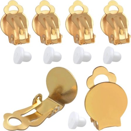 200 stk. flat skive Øredobb Rund flat skive øredobbklemmer [ca]