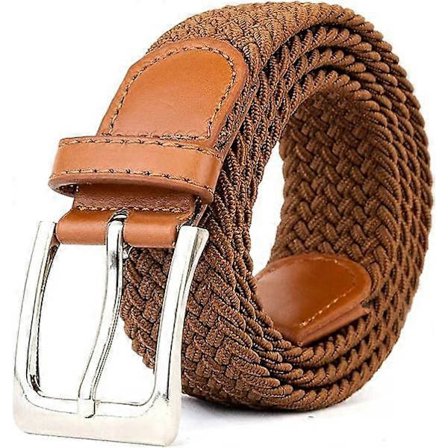Belter for menn, elastiske belter for menn, brun, stretchvevd belte (LGL)