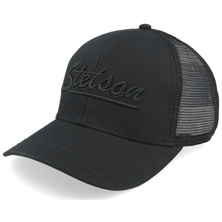 Stetson - Zwart trucker Cap - Baseball Monochrome Black Trucker @ Hatstore