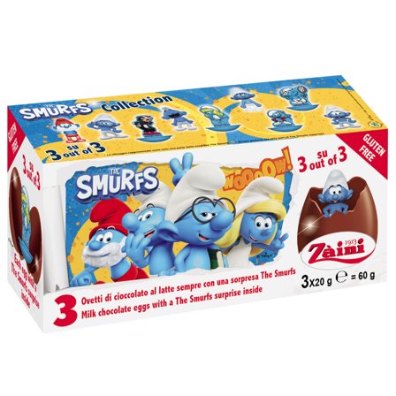 Smurfarna Chokladägg med Överraskning 3-pack