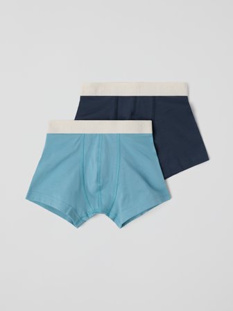 2-pakning boksershorts - 98 - 104 - barneklær - blue - Polarn O. Pyret