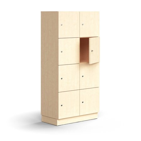 Schließfachschrank QBUS, 1641x800x420 mm, Birke