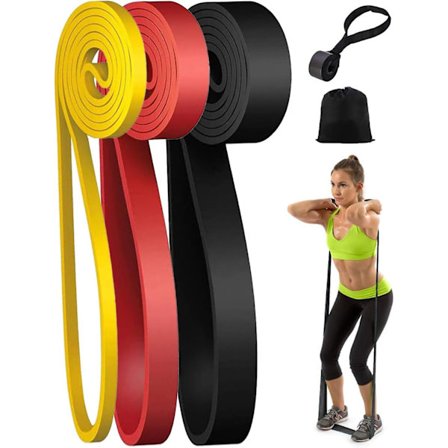 3 st Resistance Band Pull Up Assist Band - Latex Slitstarkt Tränings Loop Band, Stretch Träning Fitnessband för Män Kvinnor, Hemmagym Powerlifti