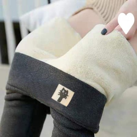 Fleece Foret Leggings Vinter Leggings GRÅ 4XL