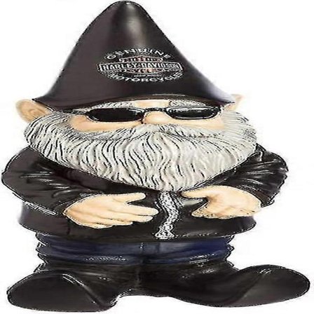 Harley-Davidson Trädgårdstomte med Biker-tema, 4,5 X 6 X 15 cm