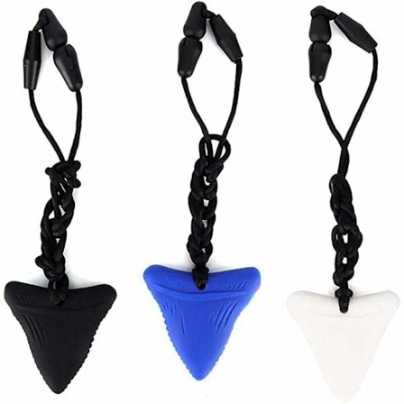 Sensorisk tyggelegetøj til autisme og ADHD, angstreducerende tyggehalskæde med haj-bidering, forbedret fokus hjælpemiddel til sensoriske 