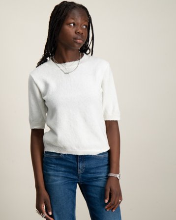 Grunt GRIsa SS Knit Crème Pulls Fille - Kids Brand Store