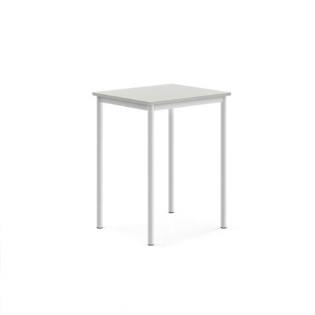 Desk SONITUS, 700x600x900 mm, grey high pressure laminate, white