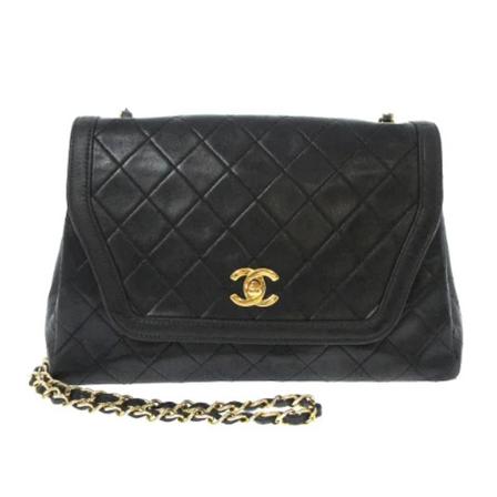 Chanel Vintage Pre-owned Shoulder Bags Sort, Dame Vintage Tasker, Størrelse: ONE Size