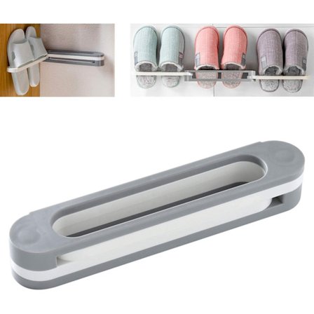 (Harmaa)Tossuteline, Ripustettava kenkäjärjestäjä, 3 in 1 Taita