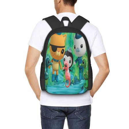 Octonauts Tegneserie Ryggsekk Stor Kapasitet Laptopveske Lett Justerbare Stropper Casual Stor Kapasitet