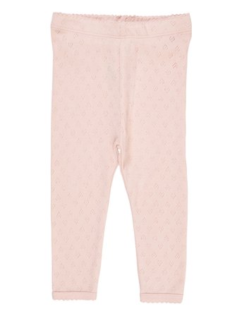Copenhagen Colors Pointelle Heart Leggings - Pink - 80