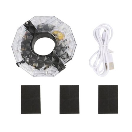 Oppladbare sykkelhjulnavlys Vanntette LED-sykkel eikerlys