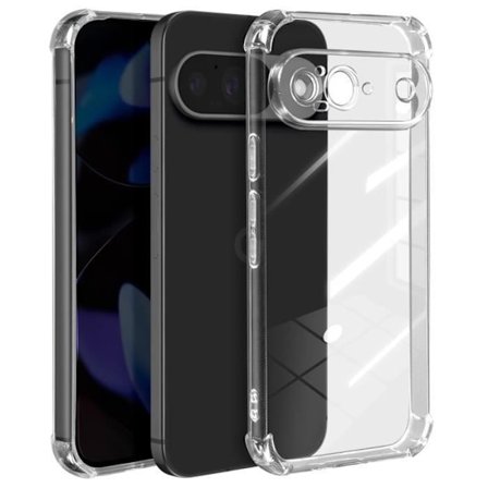 Coque Antichoc - Google Pixel 9/9 Pro - Transparent - Forstærkede Eger - Silikone Gel