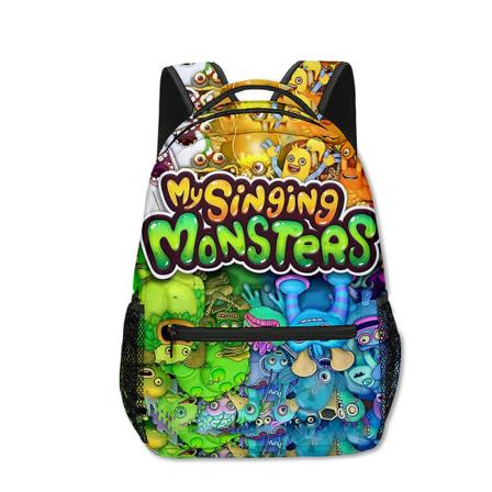 Cartoon My Singing Monsters -reppu, koululaukku, 3D-tulostettu reppu, oppilaan kirjakassi (väri8)
