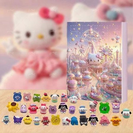 2025 KT Kissa Joulun Joulukalenteri Yllätyslaatikko Sanrio 24-osainen Lahja Joulun Sokkolaatikko