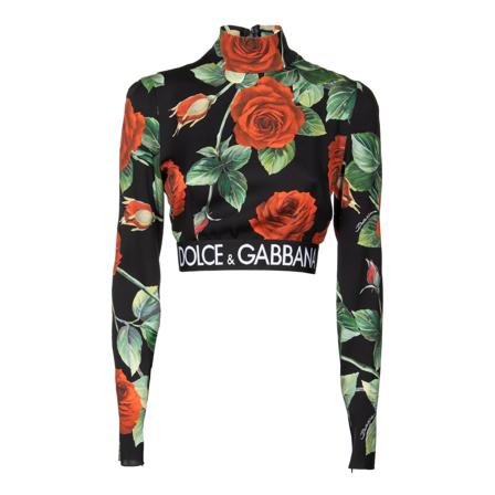 Dolce & Gabbana, Long Sleeve Tops Zwart, Dames, Maat:S