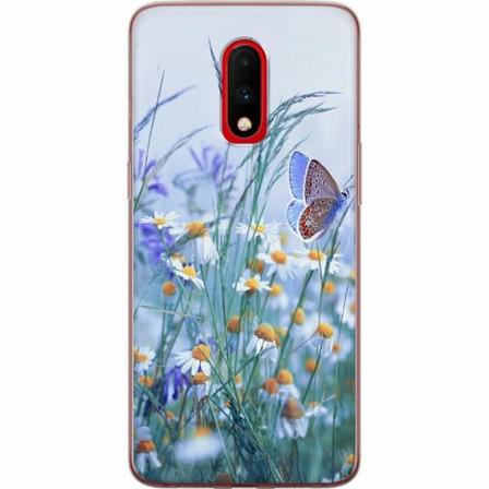 Oneplus 7 Genomskinligt Skal Blommor