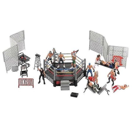 33-delars Wrestling Lekset För Barn, Wwe Wrestler Warriors Leksaker Med Ring & Realistiska Tillbehör, F[HSfF] (FMY)